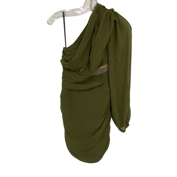 Michael Costello x REVOLVE Mai Mini Dress in Olive XX-Small New Womens Party - Picture 4 of 9